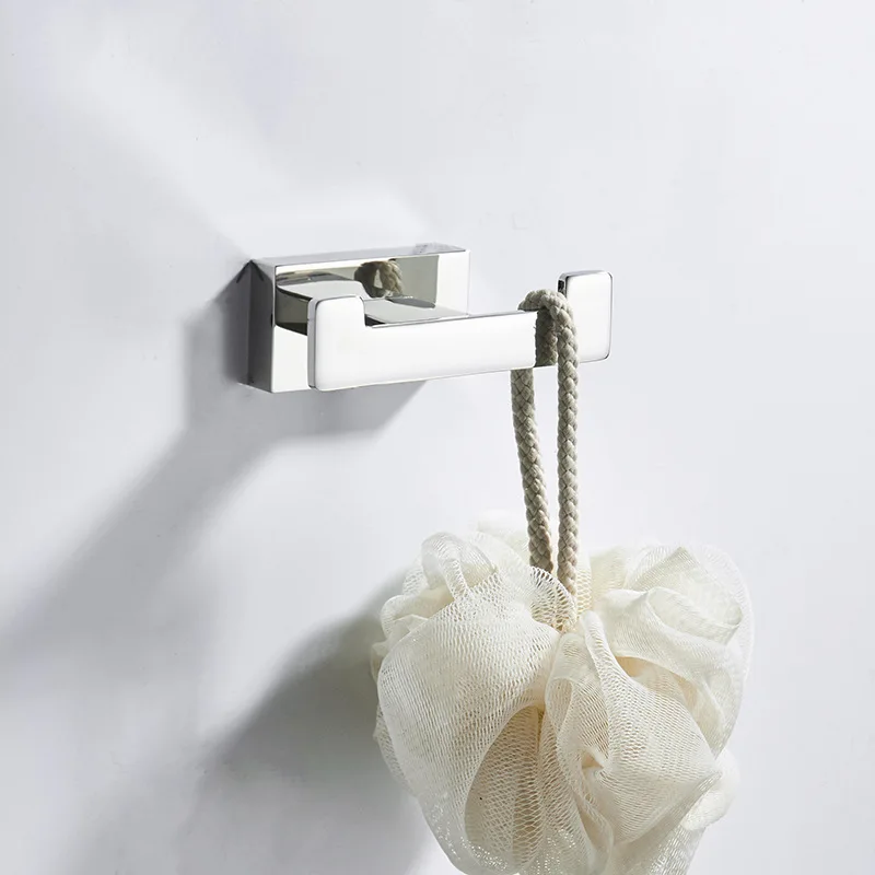 SUS 304 Stainless Steel Mirror Wall Mounted Towel Bar Cloth Hook Paper Holder Cup Shelf Soap Dish Bathroom Accessories