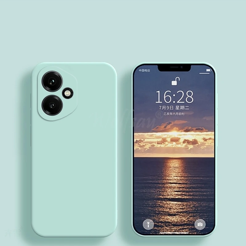 Liquid Silicone Soft Rubber Phone Protector Case - Elegant Plain Design