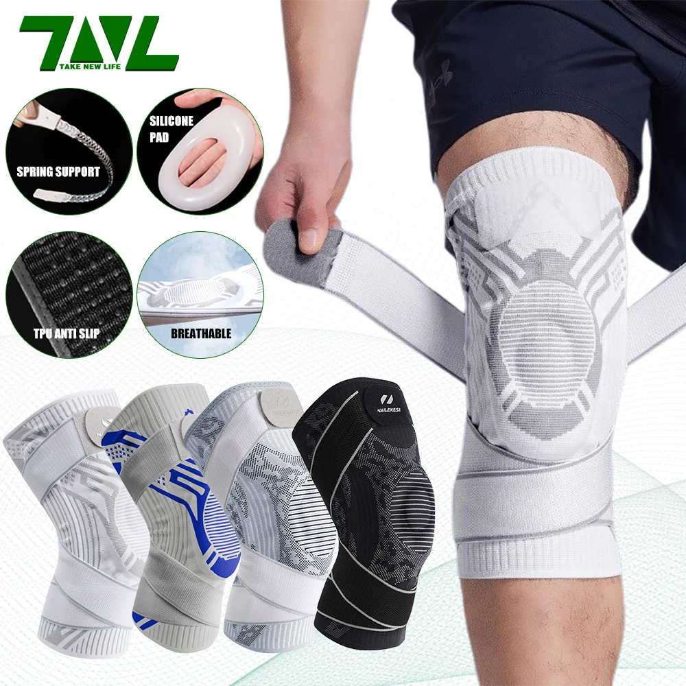 Knee Support Braces Strap 1PC Elastic Sport Bandage Compression Protector Pad Relieves Gym Fitness KneePads Injuries Volleyball