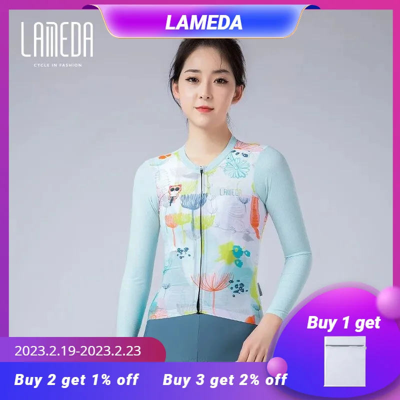 

Lameda Women Cycling Jersey High Elasticity Jersey Clothe Long-sleeved Women's Professional Bicycle Cycling Clothes For Women