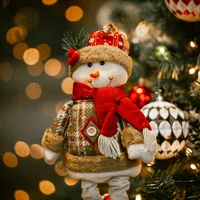 1PCS Christmas Decorations supplies trees Old Man Snowman Telescopic Figure home decoration Bedroom Display Christmas ornaments 1
