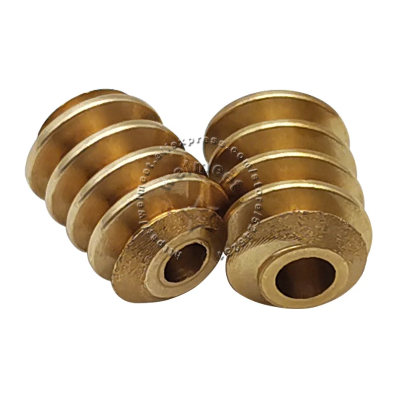 2PCS DC 모터 출력 샤프트 감속 기어박스 액세서리용 내구성 있는 금속 감속기 웜 기어 0.5 모듈 2mm/2.3mm 구멍
