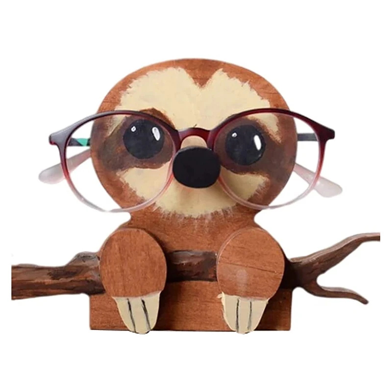 3D Animal Wood Carvings Sunglass Holder