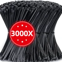 100-3000PCS NYLON CABLE TIES พลาสติก FLANGES TIES ปรับสายผูก Organizer CLAMP Self-locking สํานักงานลวดซิป 1