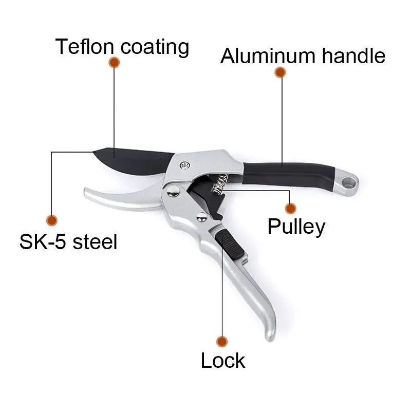 20mm Plant Trim Horticulture Hand Shear Orchard Pruning Pruner Cut Secateur Shrub Garden Scissor Tool Anvil Branch