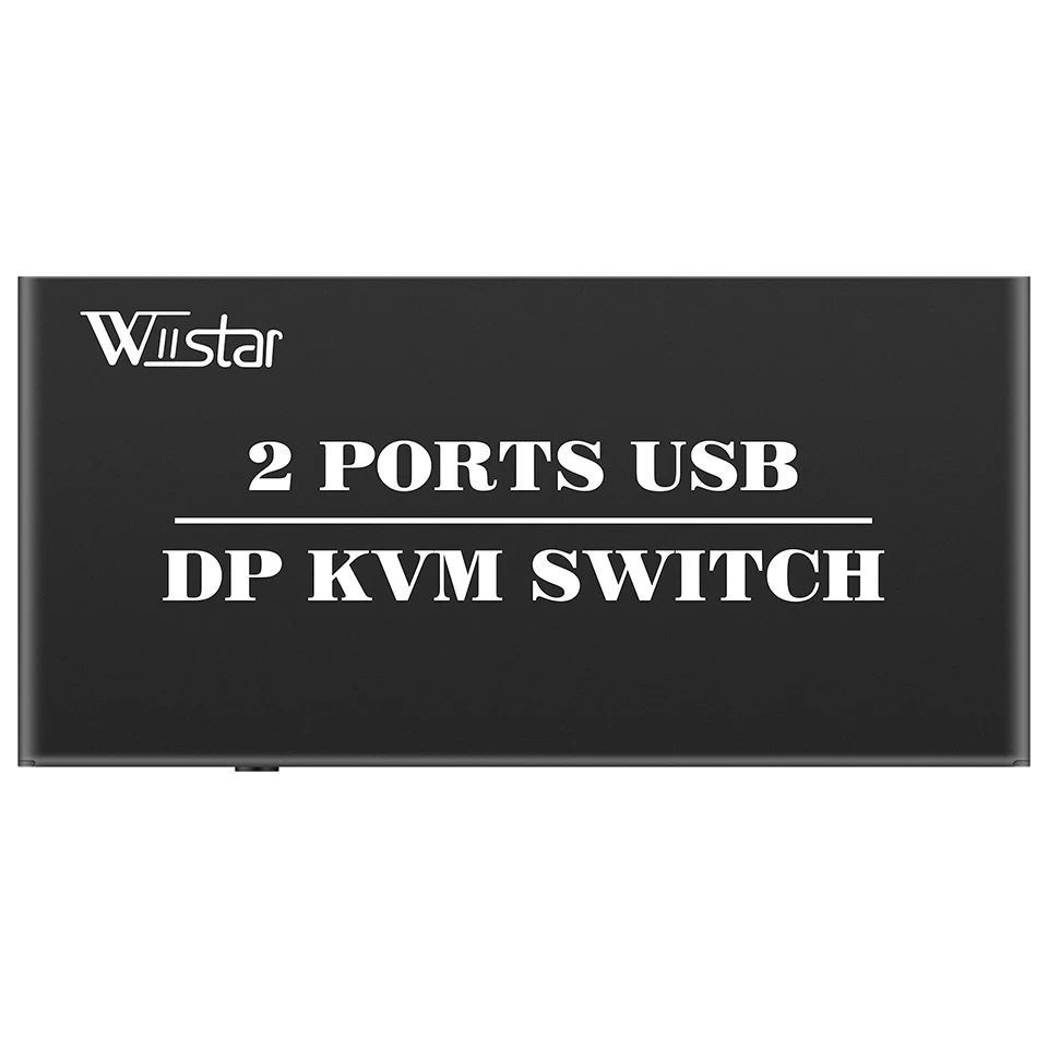 DP KVM 스위치, PC 노트북용 공유 프린터 마우스 키보드용, 2 포트 디스플레이 포트 KVM 스위처, 2 인 1 아웃