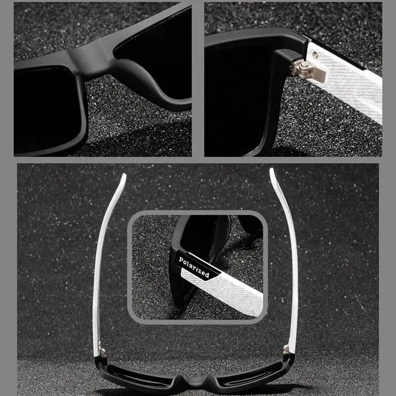 Polarized Sports Glasses Luxury Polarized Sunglasses Fashion Square Male Vintage Driving Fishing Eyeglasses Sport Shades UV Polarized Glasses UV Protection Glasses
