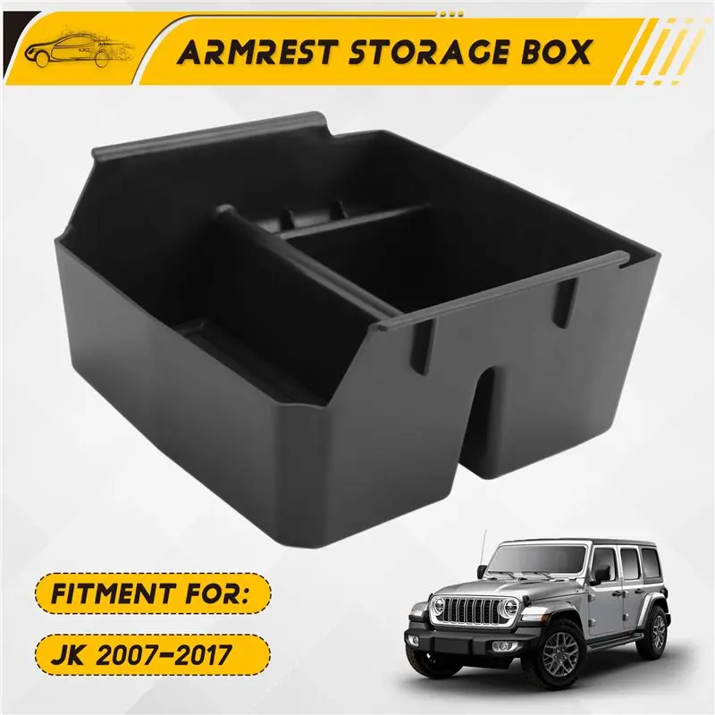 자동차 센터 콘솔 정리함 수납 박스 내부 액세서리 팔걸이 수납 박스 (지프 랭글러 JK 2007-2017-A54R 용)