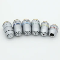 Biological Microscope Plan Objective Lens 4X 10X 20X 40X 60X 100X RMS Thread 160/0.17 2