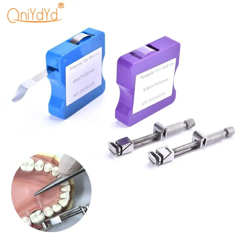 

Стоматологическая полимерная пленка из нержавеющей стали, восстанавливающая Фотополимерная прозрачная лента 6*0,025 мм/9,5*0,05 мм