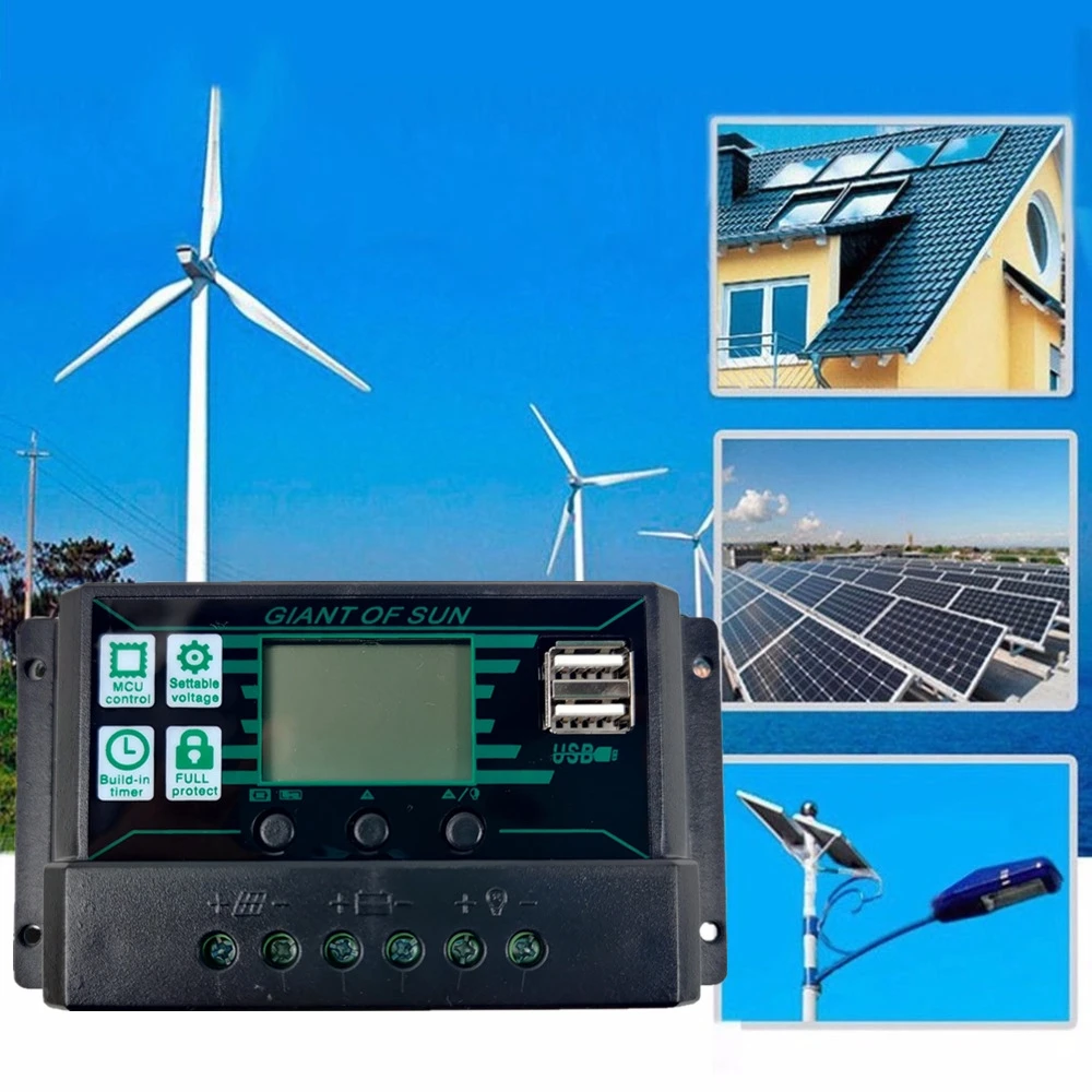 mppt pwm controlador de carga solar 12v
