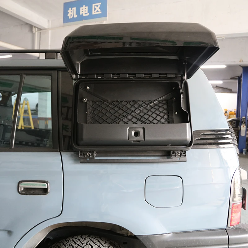 1993-2002년형 랜드크루저 프라도 LC90 LC95용 외부 측면 장착 기어 캐리어 공구함 잠금장치 포함 수납함