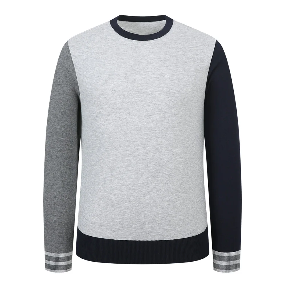 

"Sporty High-elastic Men's Knitted Sweater! Best-selling Spring, Trendy Color-blocked Golf Clothing, New Style, Slim Fit!"