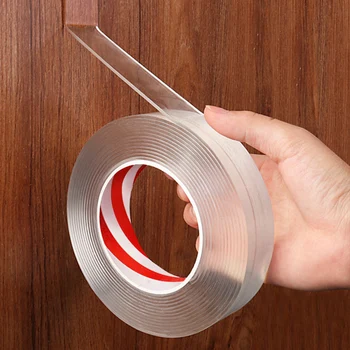 Transparent Double Sided Tape Nano Tape Waterproof Wall Stickers Reusable Heat Resistant Bathroom Home Decoration Tapes