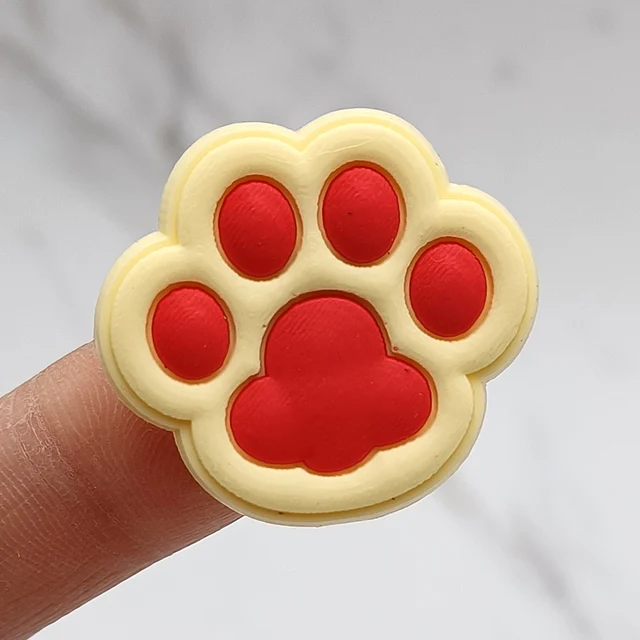 Cat Dog Paw PVC Shoe Buckle Accessories Funny DIY Colorful Animal Paws Shoes Decoration Jibz For Crocs Charms Kids Party Gift I