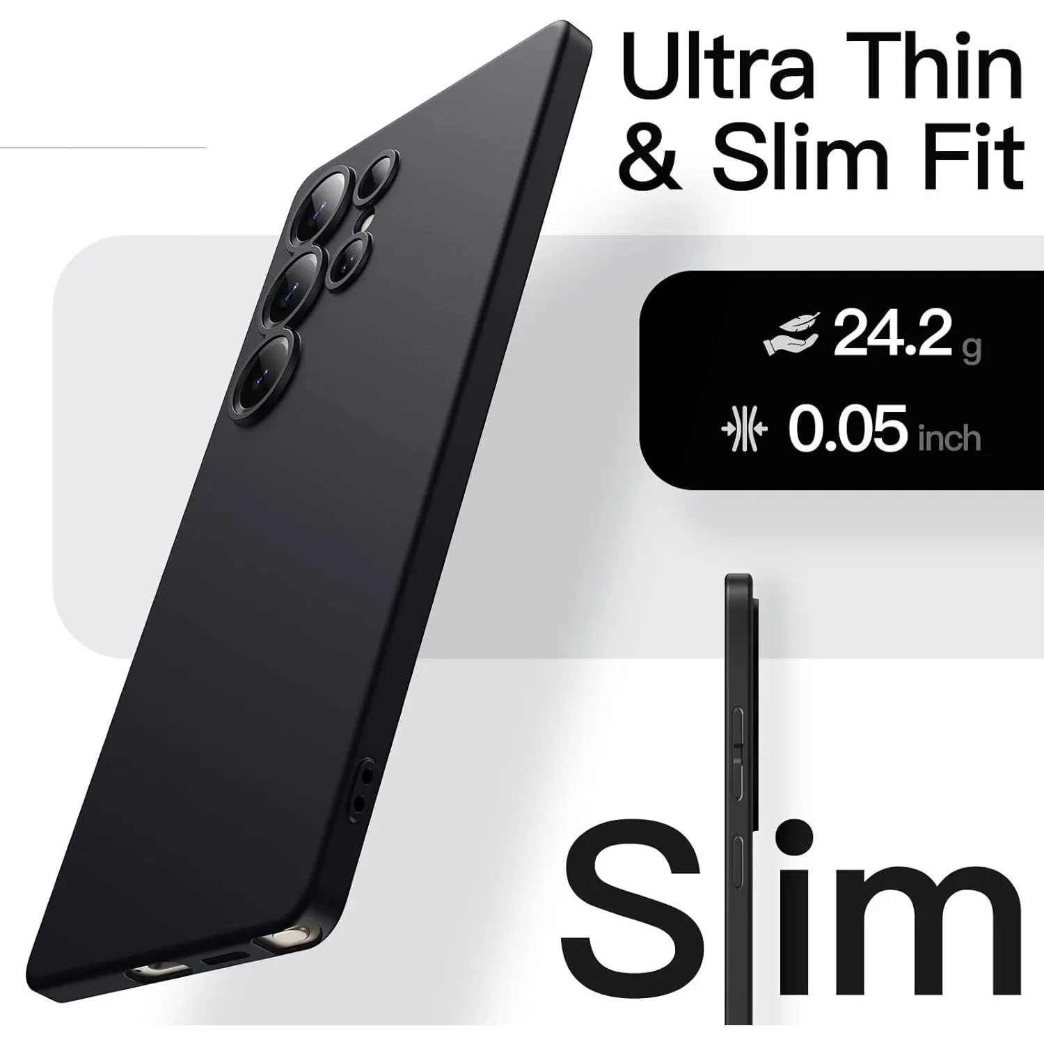 Luxury Black Shockproof Silicone TPU Phone Case - Premium Protective Back Cover