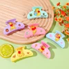 1PC/6PCS Disney cute jelly Strawberry Bear hair claws, multi-functional hair accessories hair claws, very friendly to thick hair