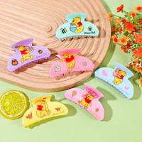 1PC/6PCS Disney cute jelly Strawberry Bear hair claws, multi-functional hair accessories hair claws, very friendly to thick hair