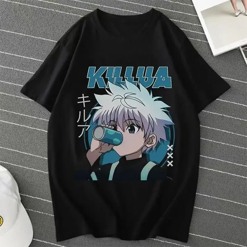 

Anime Hunter X Hunter Killua Zoldyck T Shirts Men/women HXH Anime T-shirt Casual Harajuku Streetwear Summer Men Clothing Tops