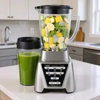 Smoothie Blender with Glass Jar & 24oz To-Go Cup, Countertop Blender with 7 Speeds, 1200W Power