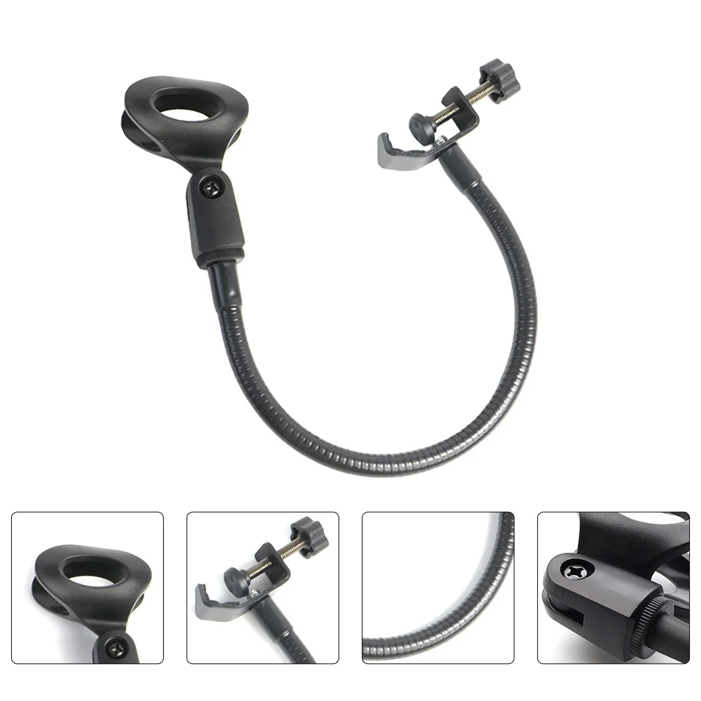 

Creative C-shape Clamp Microphone Holder Universal Hose Storage Rack (Black)