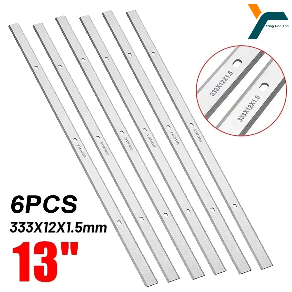 2/4/6Pcs 333x12x1.5mm Planing Blade Knives Double Edge Wood Cutting Tool For Metabo DH330 DH316 Planer Woodworking Machiney Part planer blades woodworking tools