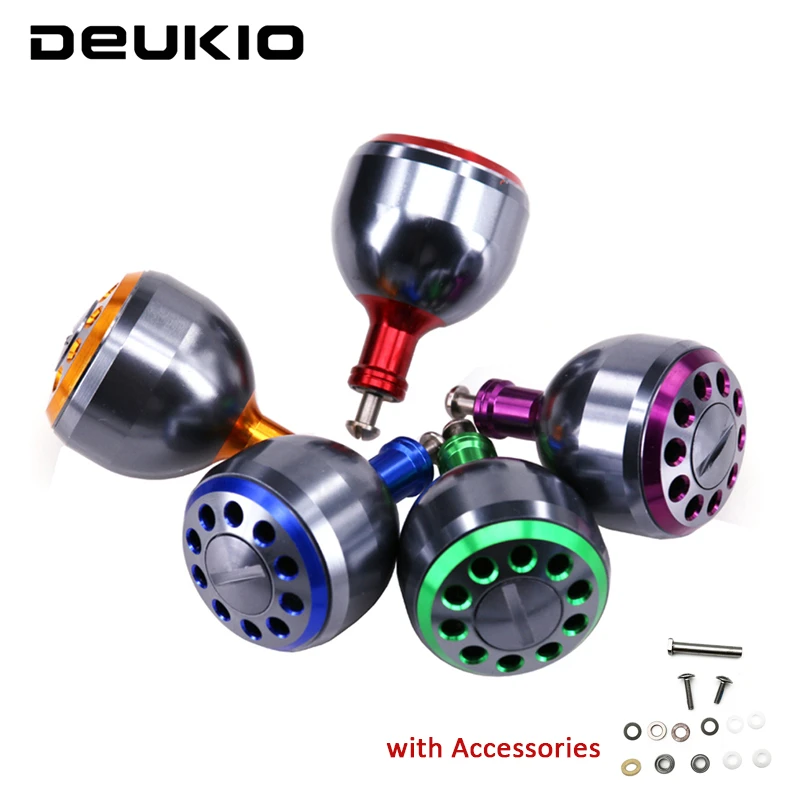 Deukio 33mm/38mm All Metal Fishing Reel Handle Knobs Dia 7mm Fishing