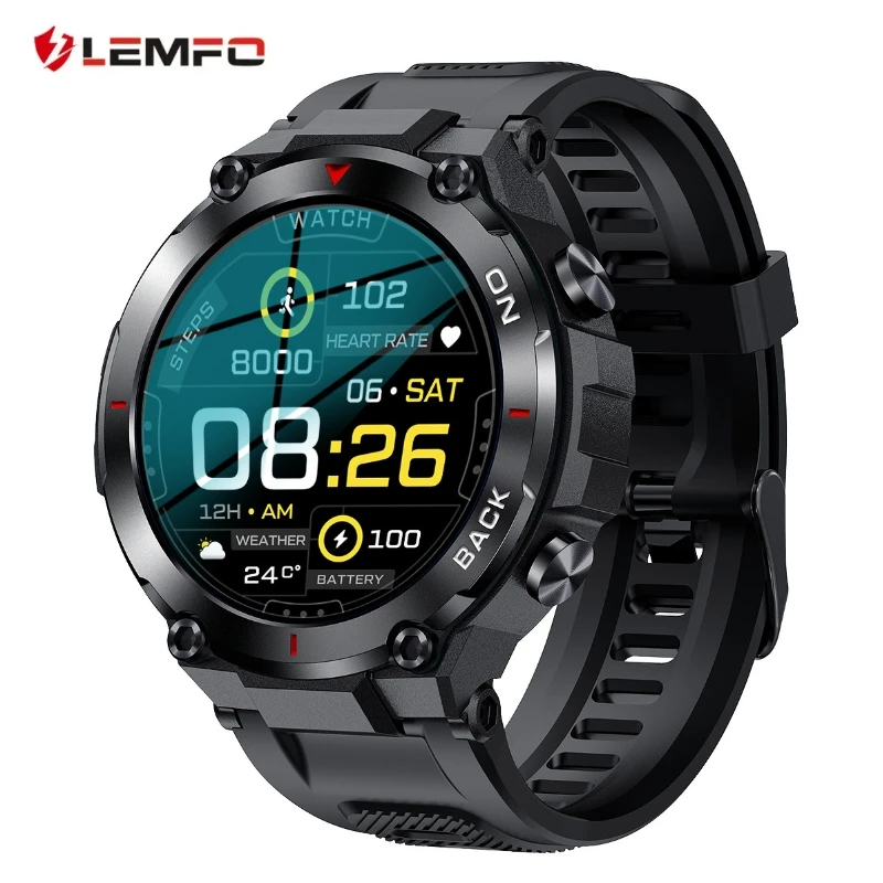 

Outdoors Sport Smart Watch LEMFO K37 GPS watch for men Smartwatch IP68 waterproof watches 40 Days Standby For IOS Android Phone