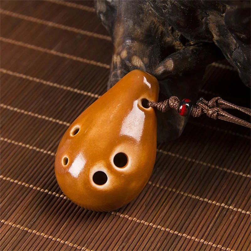 Small Flute Color Clay Ocarina 6 Holes Portable Whistle For Children