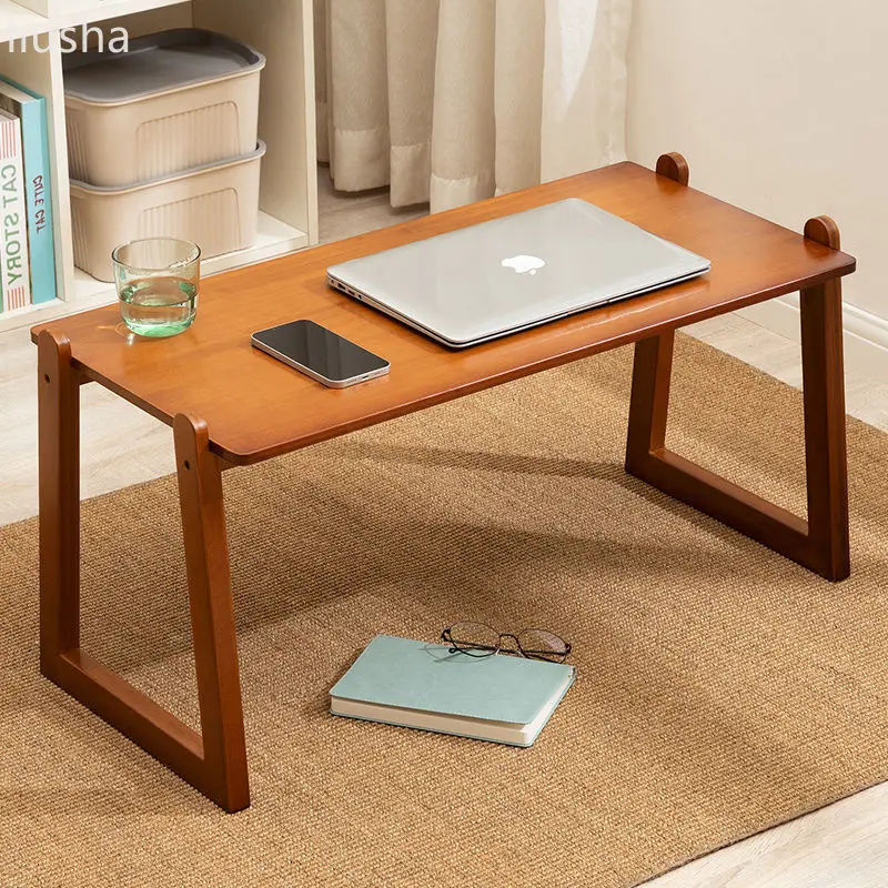 Bed, computer desk office desk bedroom solid wood lazy desk writing desk girls' simple student rental room desk study table mop hand free flat mop self squeeze rotating wood floor lazy household mop head tobo para coleto