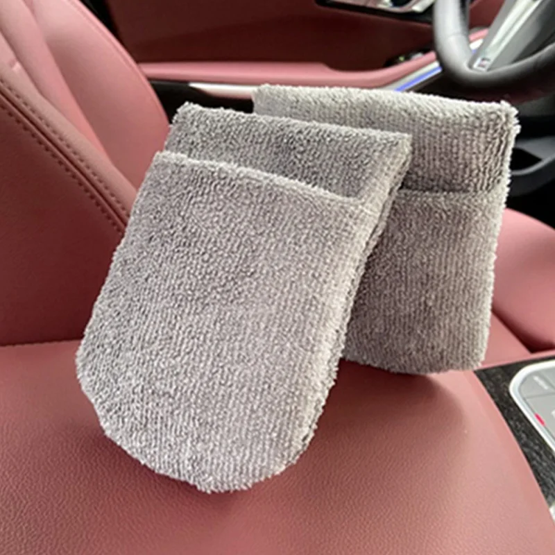 Car Polishing Wax Sponge 5pcs SEAMETAL Soft Microfiber Car Wax Applicator Mitts Foam Applicator Pad for Detailing Care Tool