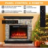 36"Electric Fireplace with Mantel,23 inch Electric Fireplace Insert,TV Stand Heater with Remote Control Timer LED Flame 2