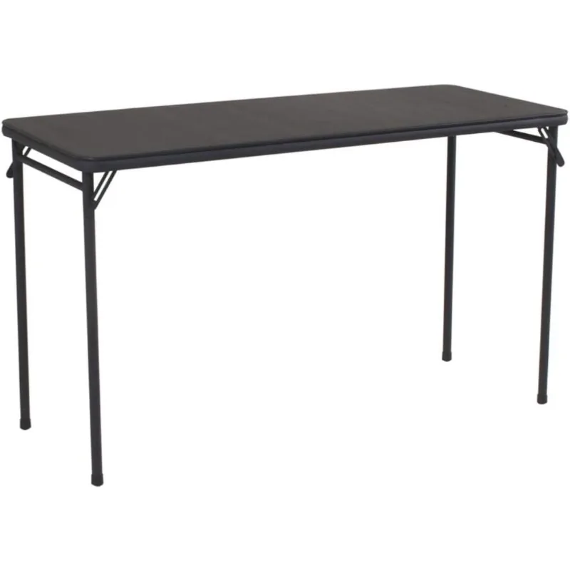 

COSCO 20" x 48" Vinyl Top Folding Table, Black folding table portable table