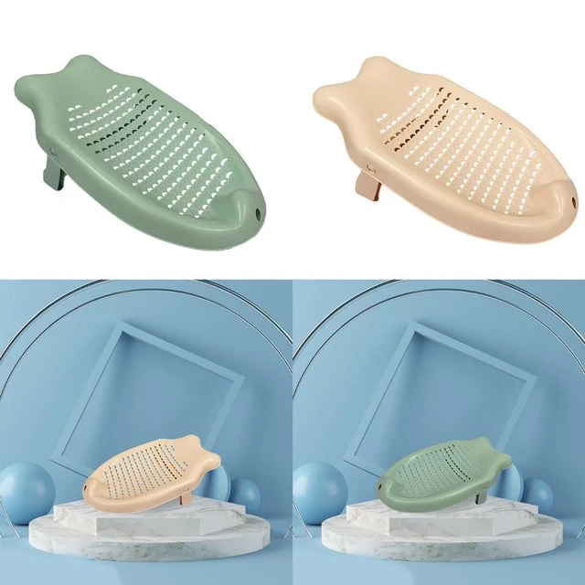 Siège de bain réglable pour bébé - Filet de soutien confortable pour bébé -  Maille antidérapante - Anneaux de berceau pour baignoire