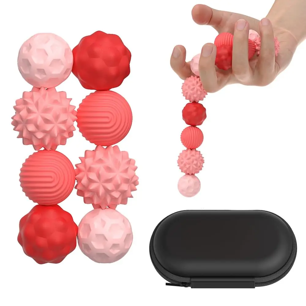 Magnetic Sensory Stress Relief Balls with Textured Silicone Shell