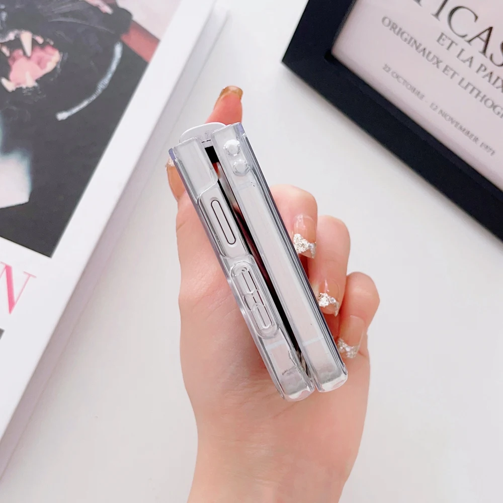 Sleek Silver Mirror Hybrid Phone Case with Acrylic Back Cover