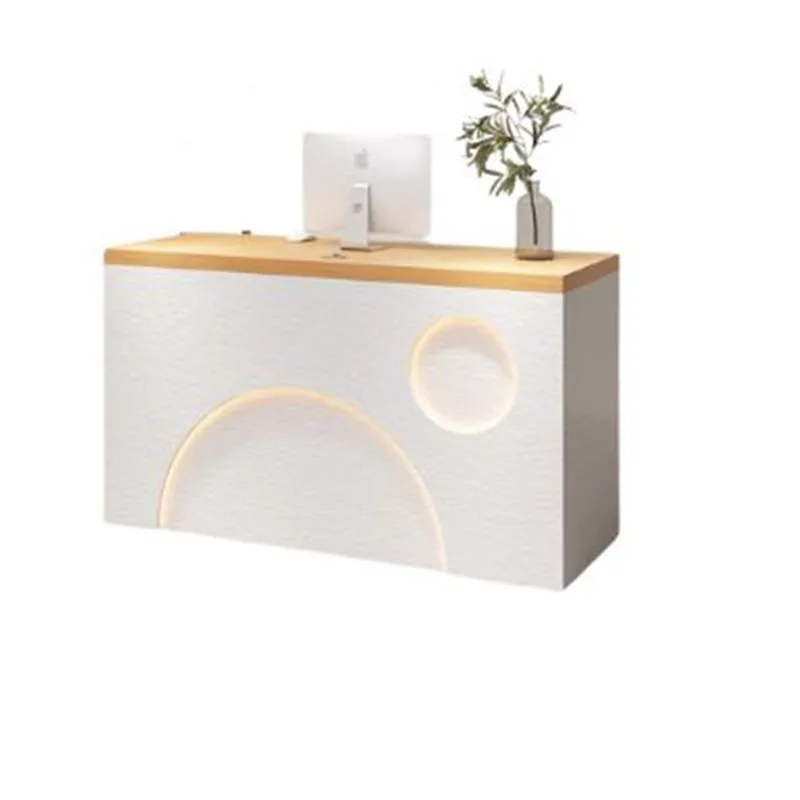 Bar White Front Desk Modern Office Small Reception Retail Pulpitos Hair Salon Counter Register Checkout Kassentisch Furniture