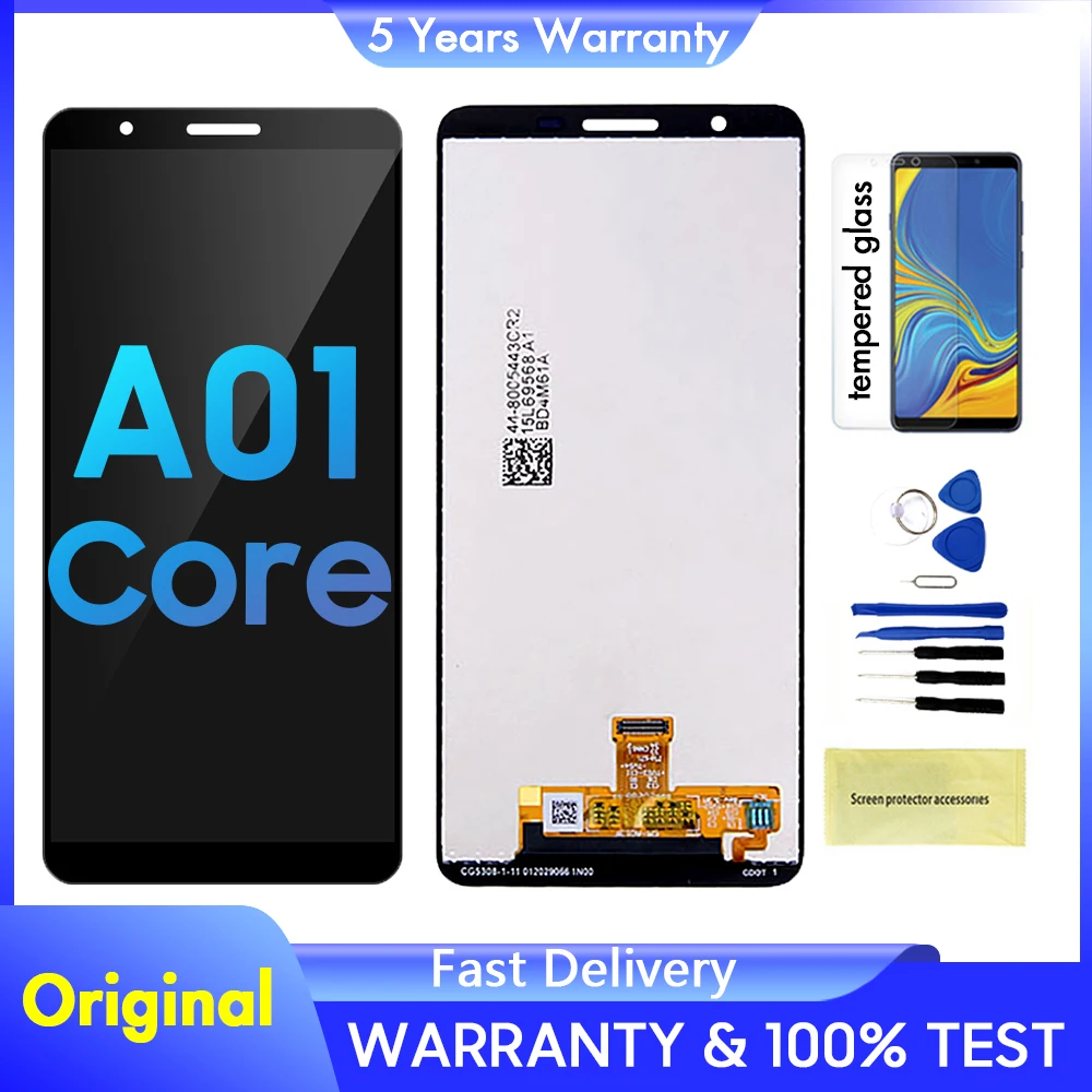 100% протестированный ЖК-дисплей для Samsung Galaxy A01 Core SM-A013F A013F/DS дисплей с сенсорным экраном дигитайзер в сборе Замена с рамкой