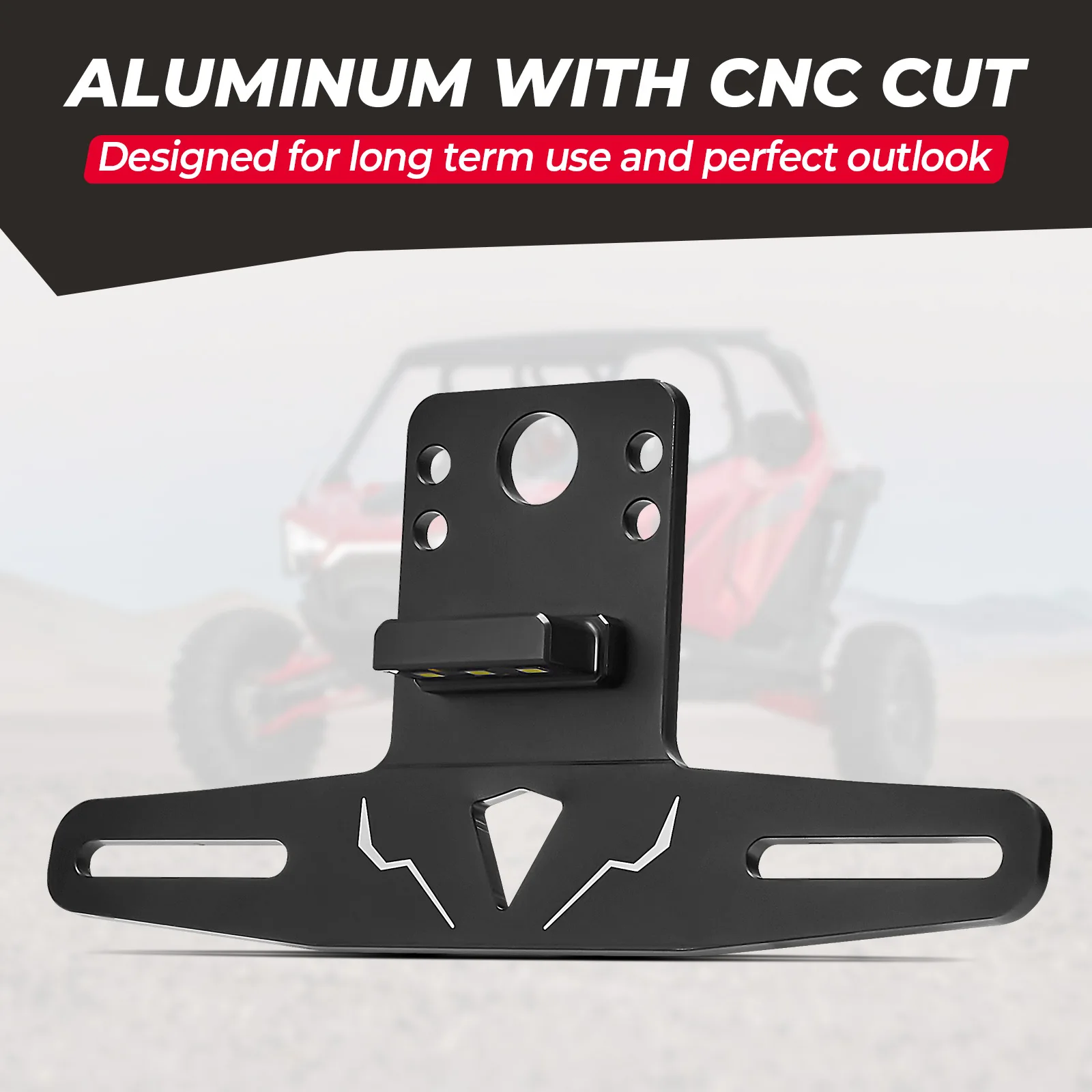 Compatible with Polaris RZR sportsman 500 800 1000 xp ATV/UTV Rear License Plate Mount Holder for Can am maverick X3 for Yamaha tee maverick 25 yama yamaha spb 18tmv bl md