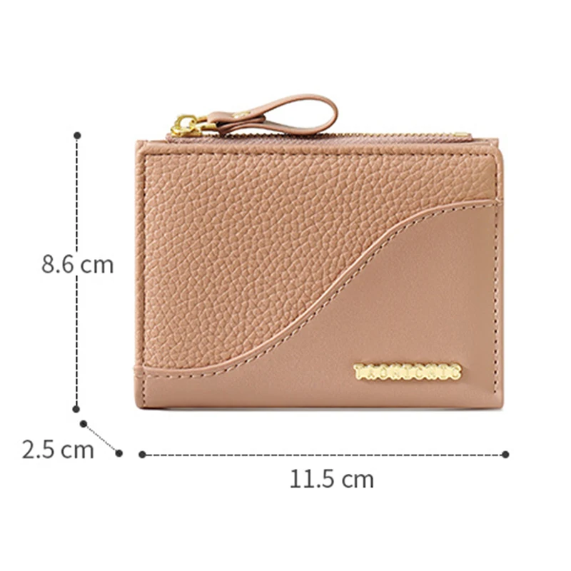 Leather Small Wallets Women Luxury Brand Design Splicing Short Wallet  Purses Female Short Coin Zipper Purse Credit Card Holder - AliExpress