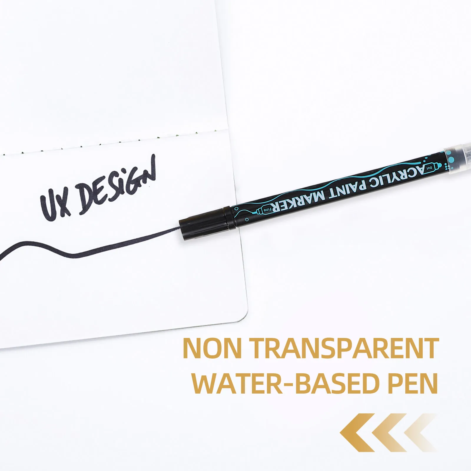 12개 아크릴 페인트 마커, 스톤, 금속, 나무, 유리, 세라믹, 패브릭, 캔버스, 종이, 스크랩북킹용 이중 팁 미세 펜