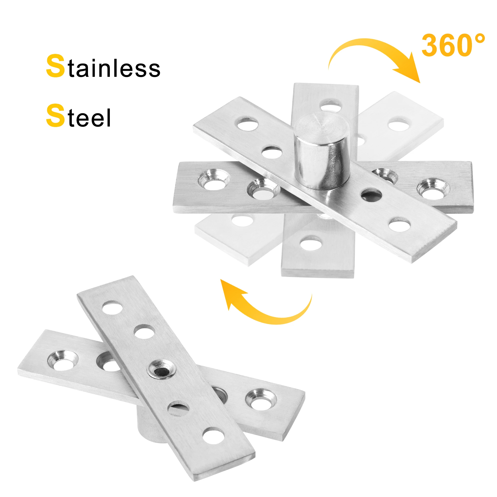 Stainless Steel Pivot Hinge Central and Offset-Axes Rotating Hinge 360 Degree Door Concealing Up Down Shaft for Wooden Doors stainless steel hinges door hinges