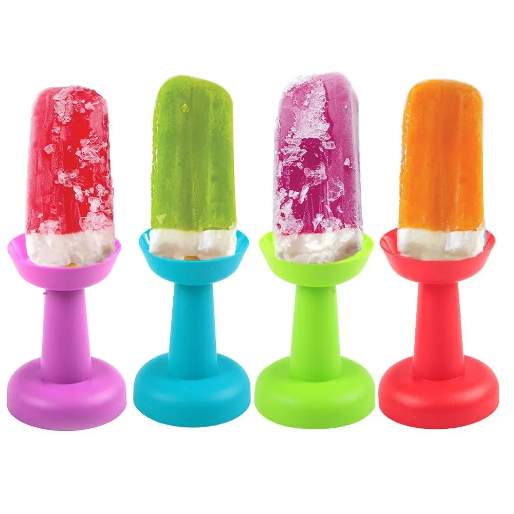 Double Drip Proof Popsicle Holder Anti-drip Tray Ice Cream Bracket Anti-flow Popsicle Protectors Portable Ice Pop Guard popsicle rack popsicle holders sleeves 1PC