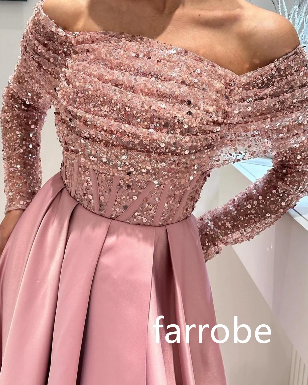 Customized Chinese Style Jersey Pleat Sequined A-line Off-the-shoulder Midi Dresses Bespoke Occasion Dresses Classic Exquisite P S66bd0c06070a4a42afba3670d55d7f0dM