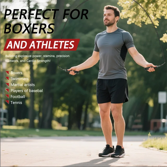 Professional Three-rope Skipping Rope Set, Gym Sports Equipment, Home Adult Weight Fitness Exercise, Weight Rope Adjustable 2