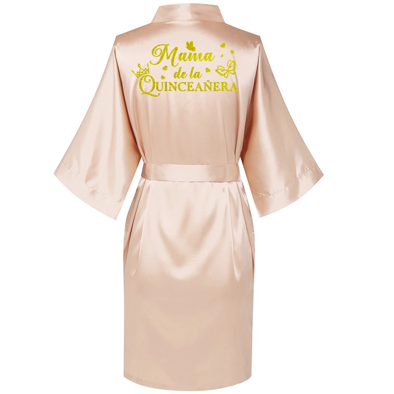 Princess Sweet 15 Years Girl Birthday Party Robes Quinceanera Robe Mis XV Bathrobe Silkly Nightgown