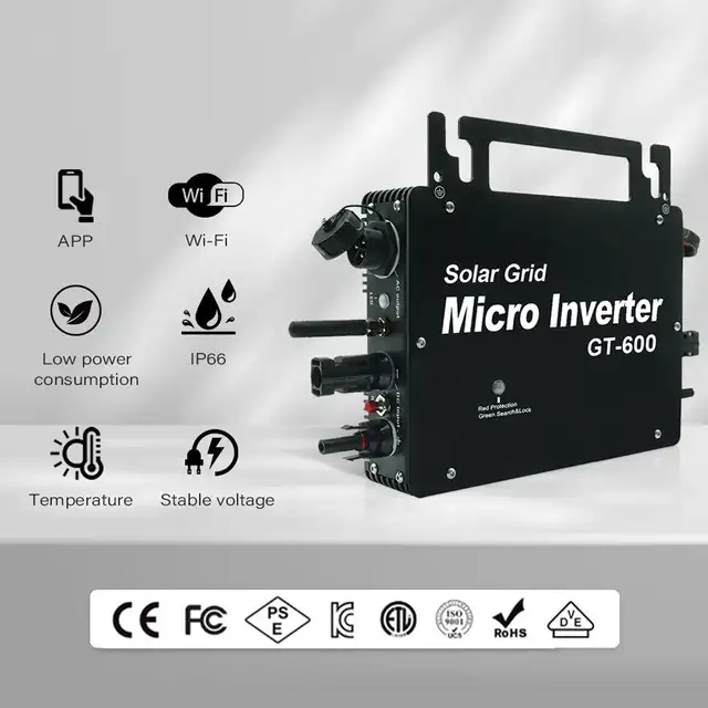 Micro Inverter 400W 600W 800W Grid Tie Solar Inverter Built-in WiFi 110V  220V Pure Sine Wave Inverter MPPT Solar Converter IP66 - AliExpress