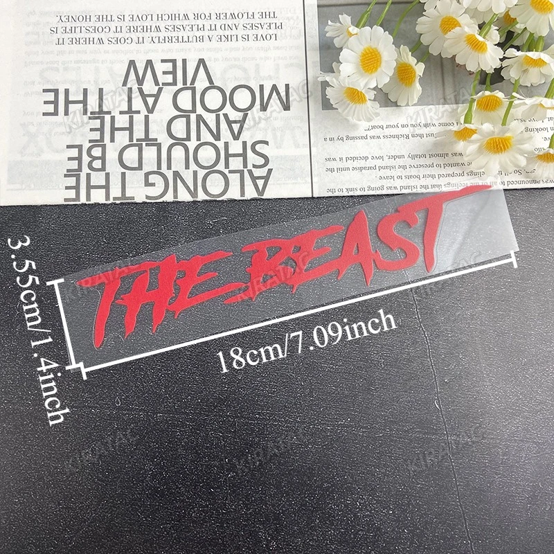 Motorcycle Helmet Stickers THE BEAST Motorcycle Helmet Stickers Waterproof for Motorbike Fuel tank Fender Front Fairing Electric Scooter Vinyl Decals