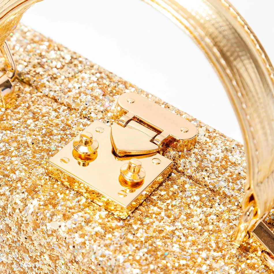 Pochette Soirée Femme Paillettes - Sac à Main Brillant Avec Bandoulière, Pour Fêtes Et événements