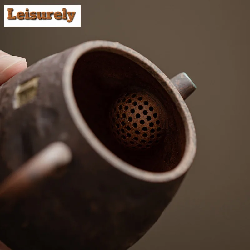 180ML Creative Coloful Spider Teapot Handmade Old Rock Mud Pot Household Tea Soaking Ball Hole Filter Kettle Chinese Tea Set